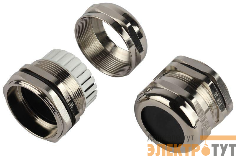 Ввод кабельный (сальник) PGM 36 d25-32мм (d отверст. 47мм) IP68 латунный (уп.3шт) Эра Б0065212