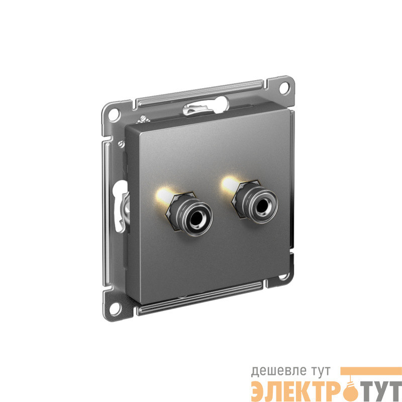 Розетка аудио 2-м AtlasDesign сталь SE ATN000987