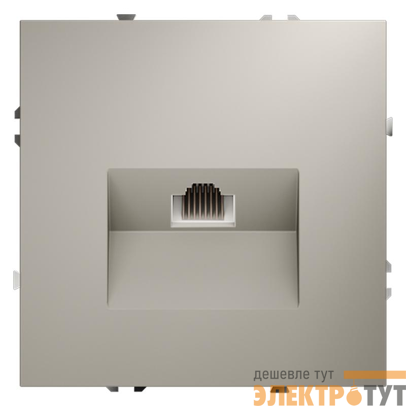 Розетка компьютерная 1-м СП S70 RJ45 кат.6 механизм кашемир Voltum VLS060103