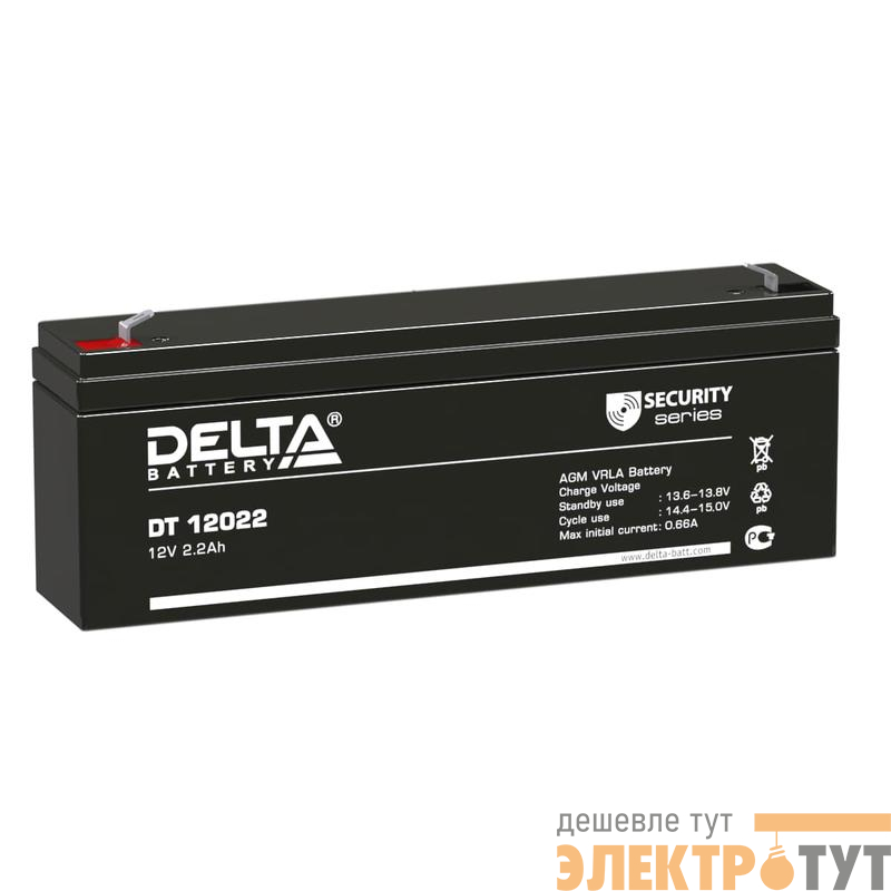 Аккумулятор ОПС 12В 2.2А.ч DT 12022 Delta 4614010040001