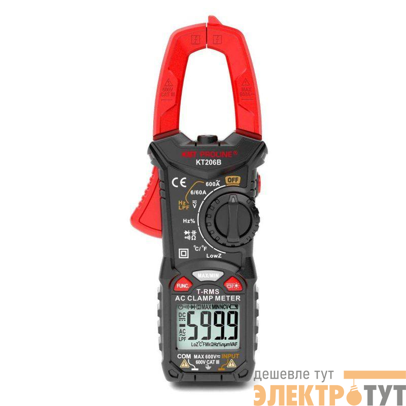 Клещи токовые цифровые "PROLINE" KT 206B КВТ 79130