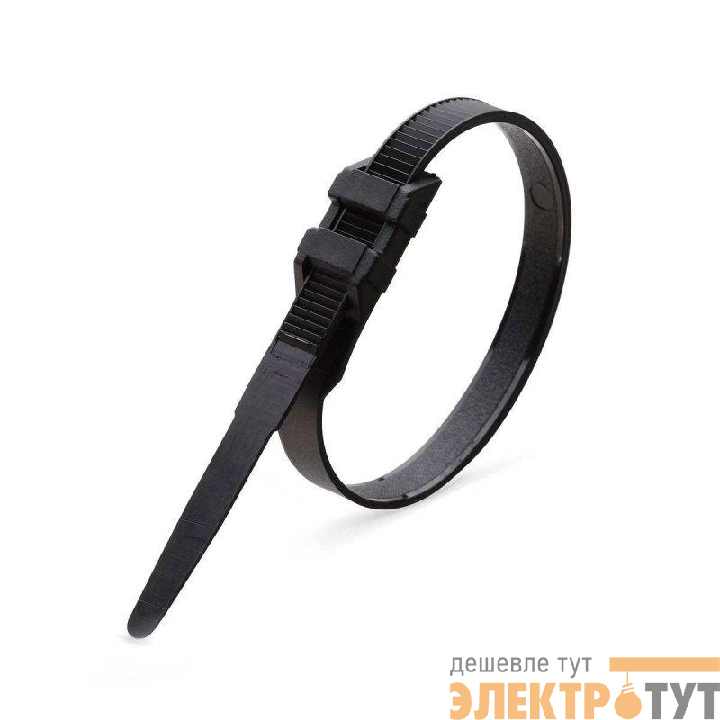 Хомут кабельный КСУ 9х610 с усилен. замком нейлон. черн. (уп.100шт) Fortisflex 91704