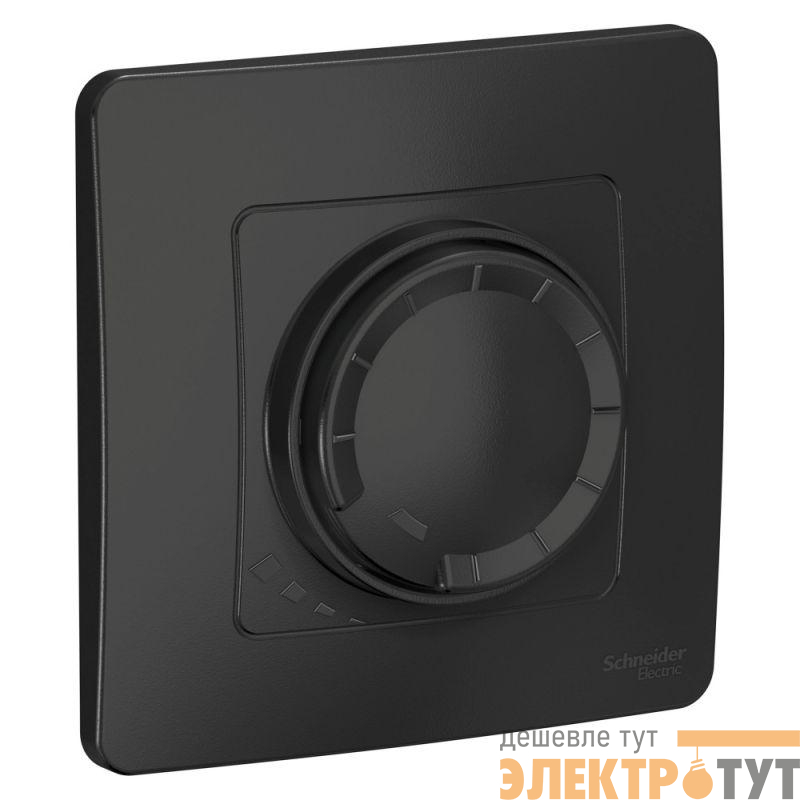 Светорегулятор поворотно-нажимной универсальный СП Blanca 400Вт антрацит SE BLNSS040016