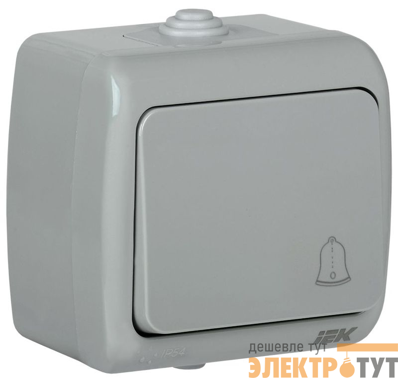 Выключатель кнопочный 1-кл. ОП AQUATIC ВС-20-1-3-А 10А IP54 GENERICA EVA14-K03-10-54