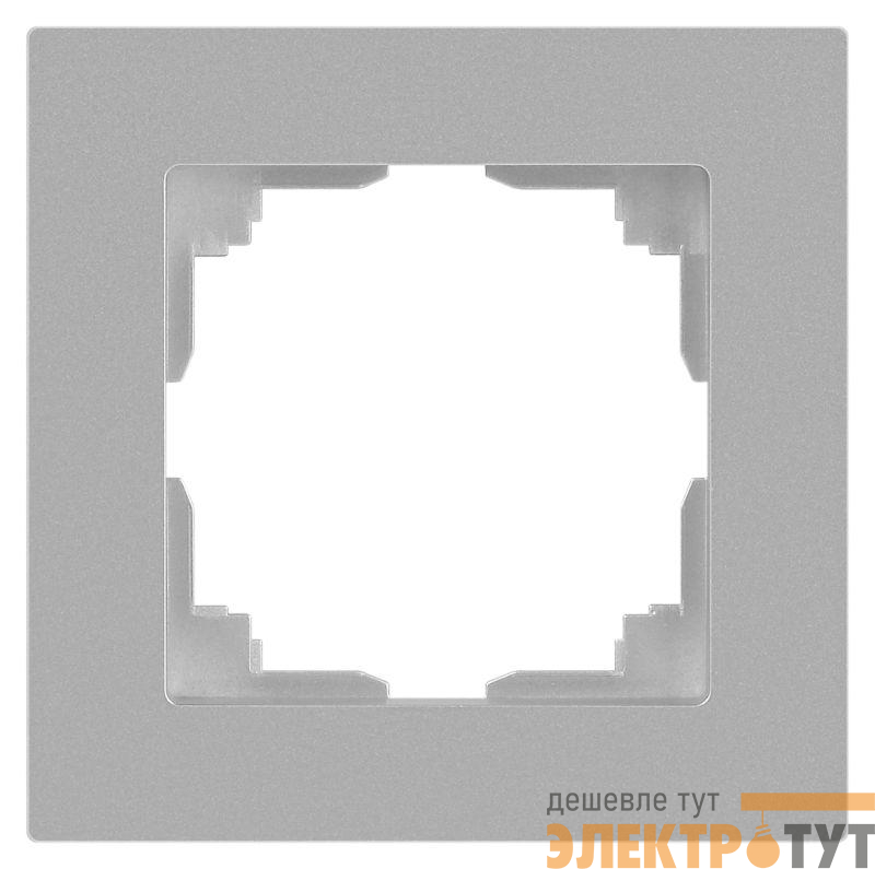 Рамка 1-м СП Accent 6-501-03 алюм. Intro Б0063742