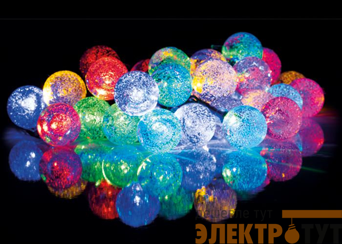 Светильник светодиодный садовый SLR-G05-30M гирлянда шарики мультицвет на солнечн. батарее ФАZА 5033375