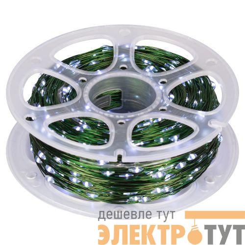 Гирлянда светодиодная "Нить" 100м 1000microLED холод. бел. IP44 220В ENIN-1000W Эра Б0060430
