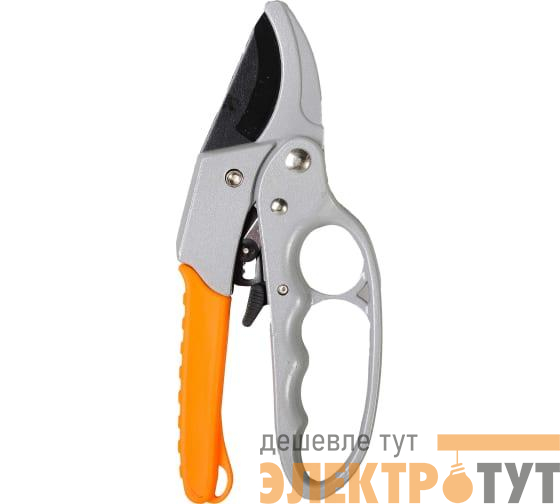 Секатор 200мм возвратная пружина храповый механизм тефлоновое покр. метал. обрезинен. рукоятки Вихрь 73/7/3/3