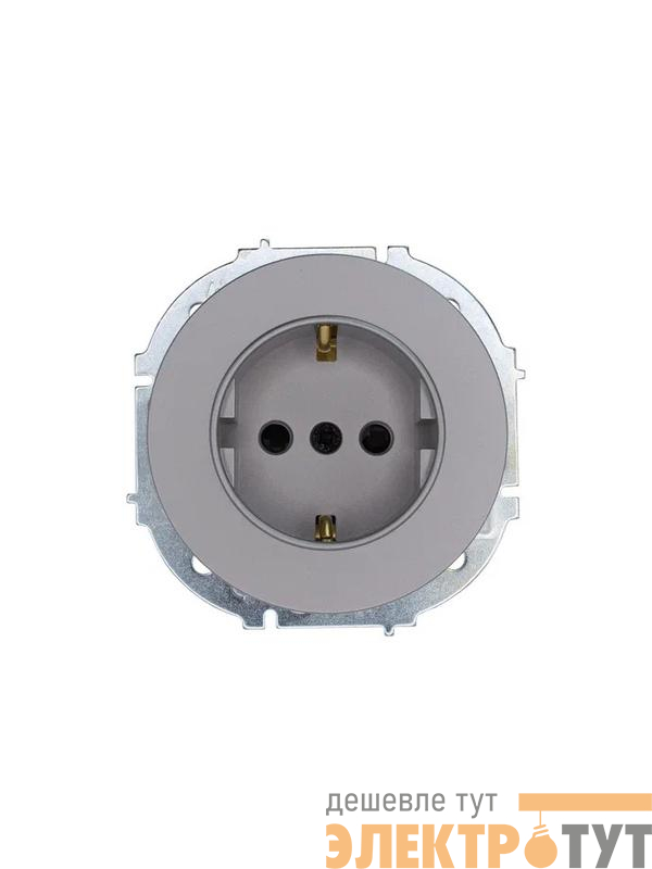 Розетка 1-м OSEN IP20 16А с защ. шторками ПБТ механизм сер. матов. LEZARD 743-7488-124B