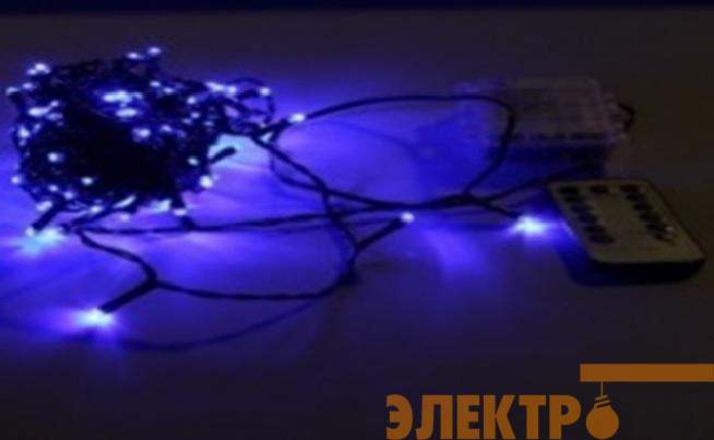 Гирлянда "Нить" 12м LD120-GB-BO-RC 120 син. светодиодов с контроллером уличная дистанционный пульт SHLights 4690601042316