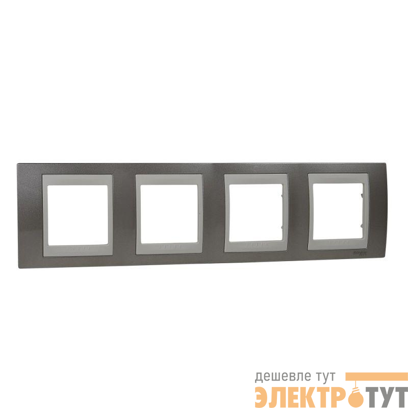 Рамка 4-м Unica Хамелеон горизонт. шампань/беж. SchE MGU6.008.524