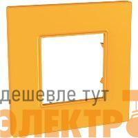 Рамка 1-м Unica quadro оранж. SchE MGU4.702.29