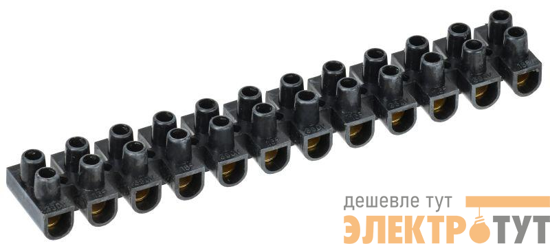 Колодка клеммная ЗВИ-30 н/г 6-16кв.мм 12 пар черн. IEK UZV5-030-10