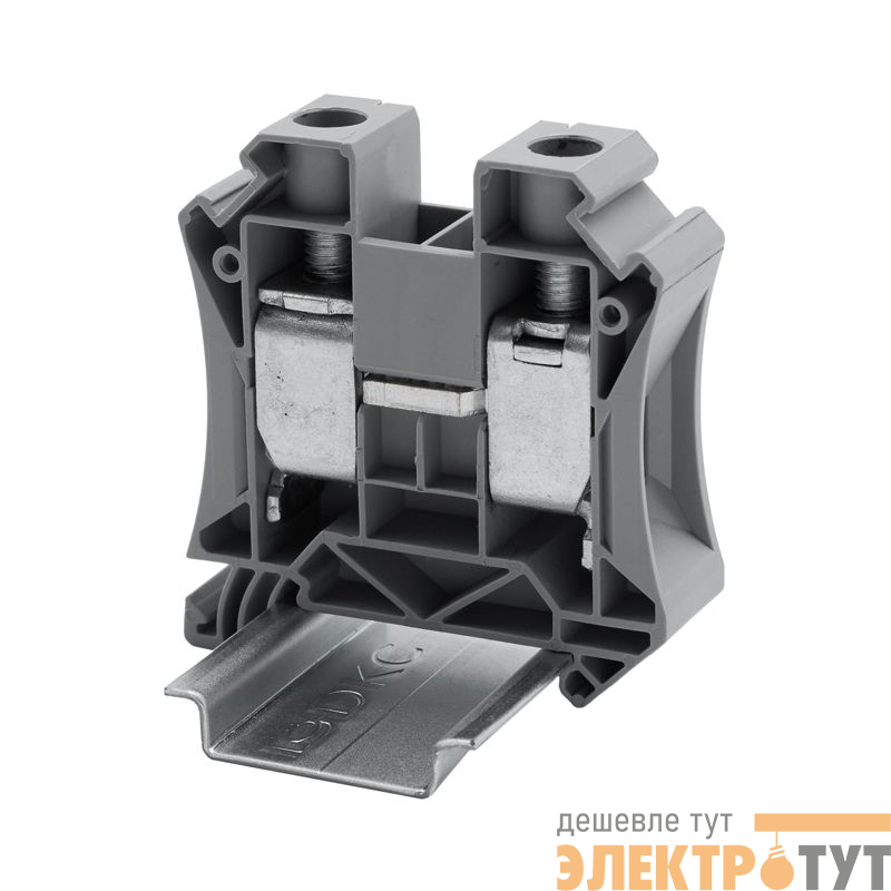 Клемма проходная винтовой зажим; 2 точки подключения; 35кв.мм сер. DKC TUR-35R