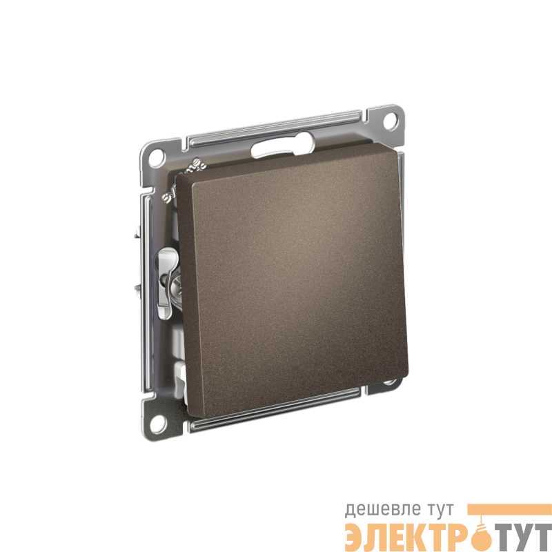 Выключатель 1-кл. СП AtlasDesign 10А IP20 (сх. 1) 10AX с самовозвратом механизм мокко SE ATN000615