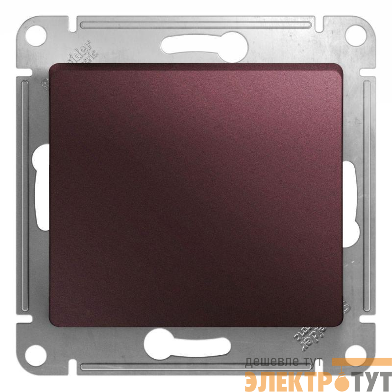 Механизм кнопки нажимного 1-кл. СП Glossa 10А IP20 (сх. 1) 10AX баклажан. SchE GSL001115