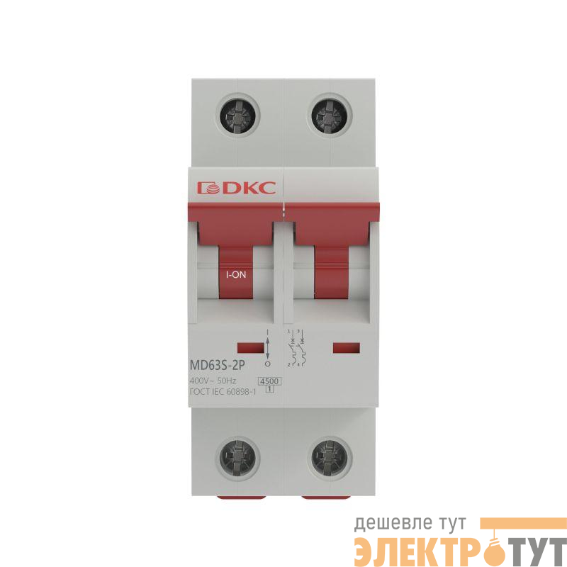 Выключатель автоматический модульный 2п D 32А 4.5кА YON max MD63S YON MD63S-2PD32