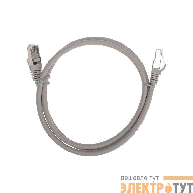 Патч-корд F/UTP кат.6 RJ45-RJ45 26AWG LSZH 1м сер. Rexant 02-0210-1