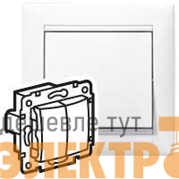 Выключатель 2-кл. СП Valena 10А IP31 механизм бел. (DIY-упак.) IEK 694265