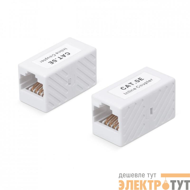 Адаптер проходной RJ45-RJ45 (8P8C) кат.5E неэкранир. WR-CA-8P8C-C5E бел. WRline 505223