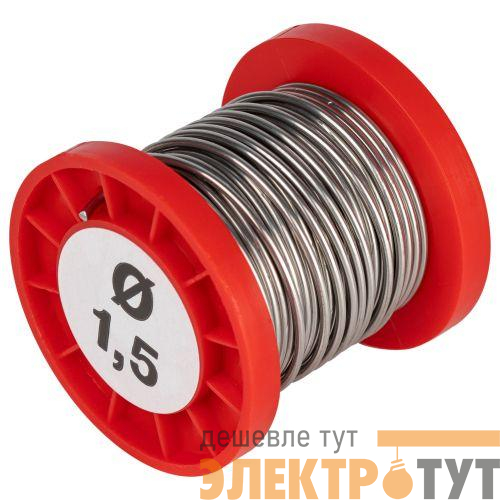 Припой для пайки ПОС 61 проволока d1.5мм катушка 100гр Эра Б0061079