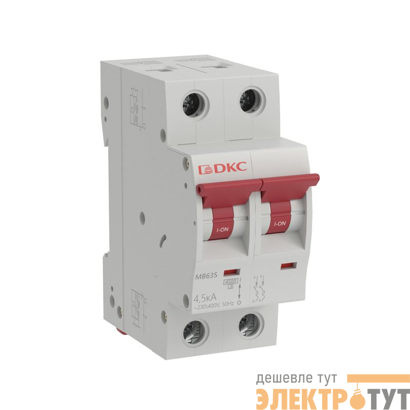 Выключатель автоматический модульный 2п C 63А 4.5кА YON макс (YON max) MD63S YON MD63S-2PC63