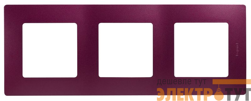 Рамка 3-м СП Etika IP20 сливовый IEK 672563
