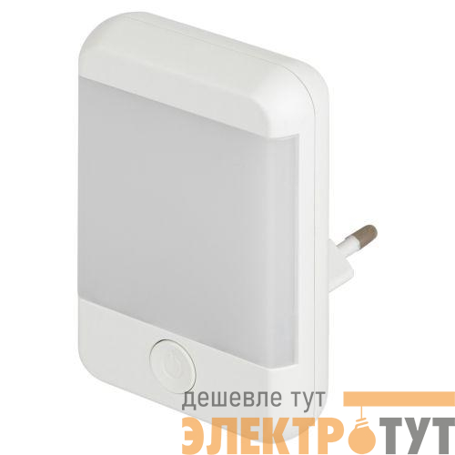 Светильник светодиодный NN-624-SW-W ночник в розетку с выключателем бел. ЭРА Б0057214
