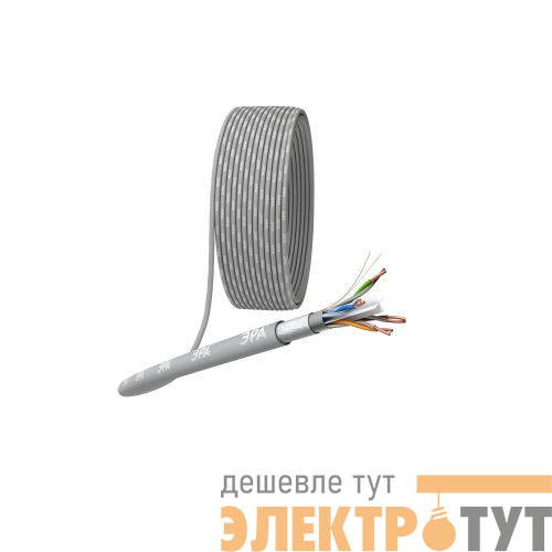Кабель витая пара F/UTP кат.6 4х2х23 AWG CU PVC (уп.305м) F-4-PVC-6 Эра Б0053026