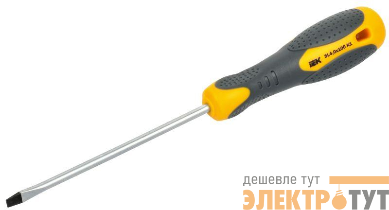 Отвертка шлицевая SL4.0х100 K1 ARMA2L 3 IEK A2L3-SC10-K1-SL-40-100
