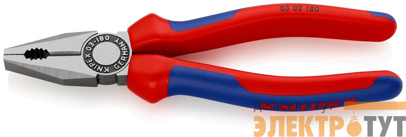 Плоскогубцы комбинированные L-180мм Knipex KN-0302180