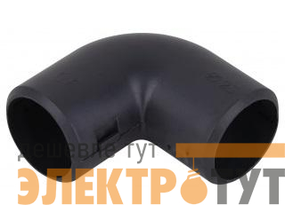 Угол соединительный 90град. для трубы 25мм черн. Ruvinil У01225Ч
