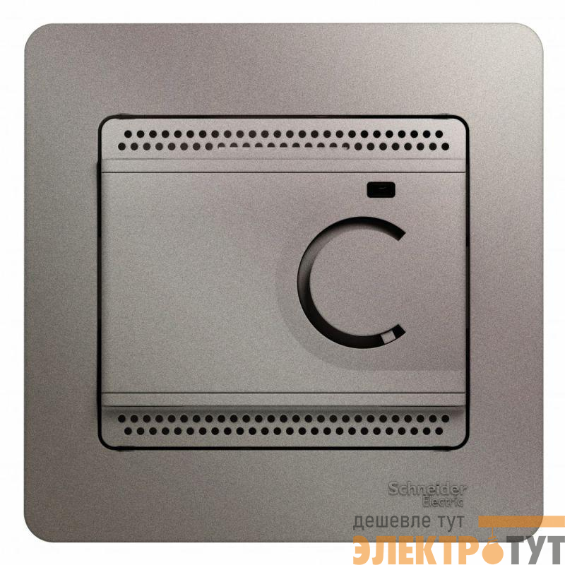 Термостат Glossa электронный для теплого пола с датчиком +5град.C +50град.C 10А в сборе платина SE GSL001238