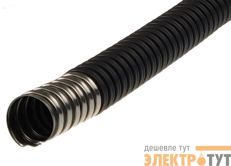 Металлорукав в ПВХ изоляции РЗ-НП нг 15 нерж. сталь (уп.50м) ГОФРОМАТИК zeta44821