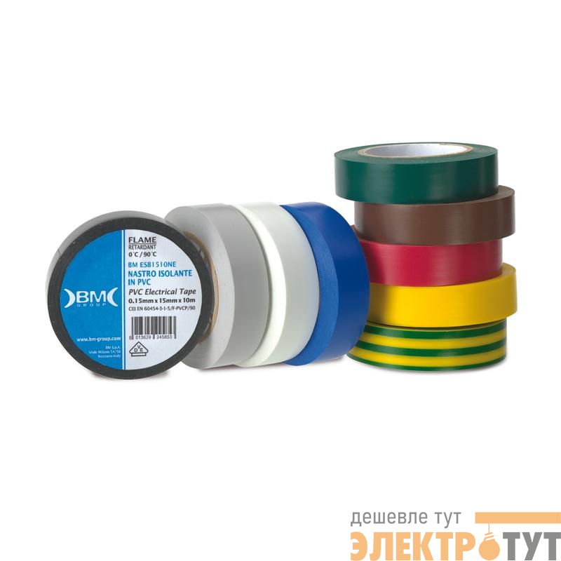 Изолента ПВХ 15мм (рул.25м) черн. BM BM-ESB1525NE