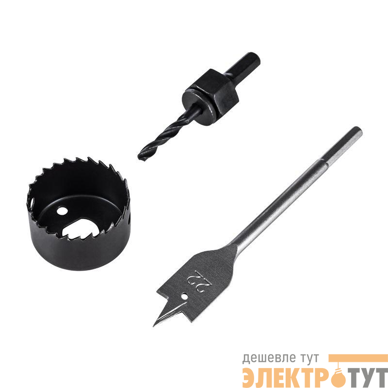 Набор для установки врезных замков 22мм/48мм (перовое сверло/кольцевая пила) Kranz KR-92-0262