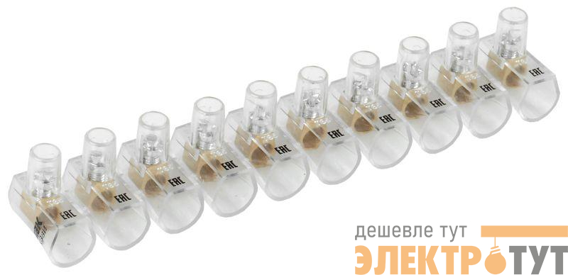 Зажим винтовой концевой изолированный КЗВИ 4.0кв.мм (10х1) IEK UZVK-04-10