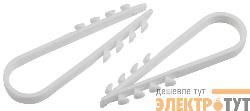 Дюбель-хомут 11-18мм для круглого кабеля NO-224-223 бел. (уп.100шт) Эра Б0066304
