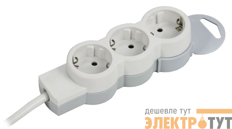 Удлинитель 3х1.5м с заземл. 16А IP20 Стандарт 3х2P+E IEK 695001
