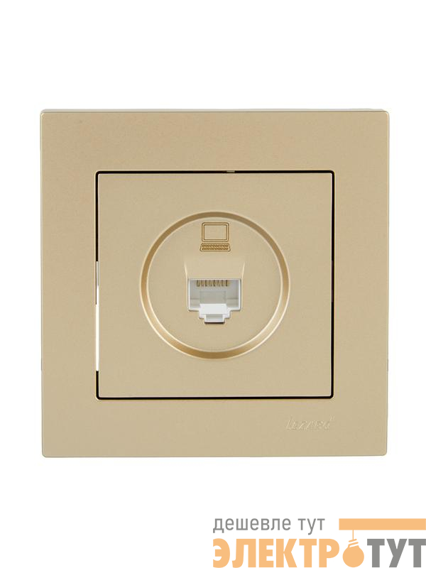 Розетка компьютерная VESNA зол. LEZARD 742-3688-139