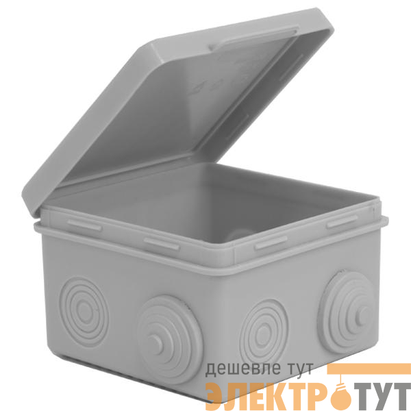 Коробка распределительная ОП 80х80х50мм 7 каб. вводов IP54 сер. TOKOV ELECTRIC TKE-KR-80-80-50-C06