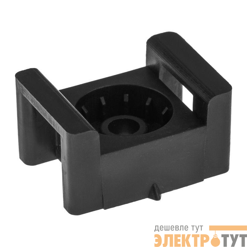 Площадка под стяжку для прямого монтажа 22х16мм черн. (уп.100шт) Rexant 07-2111