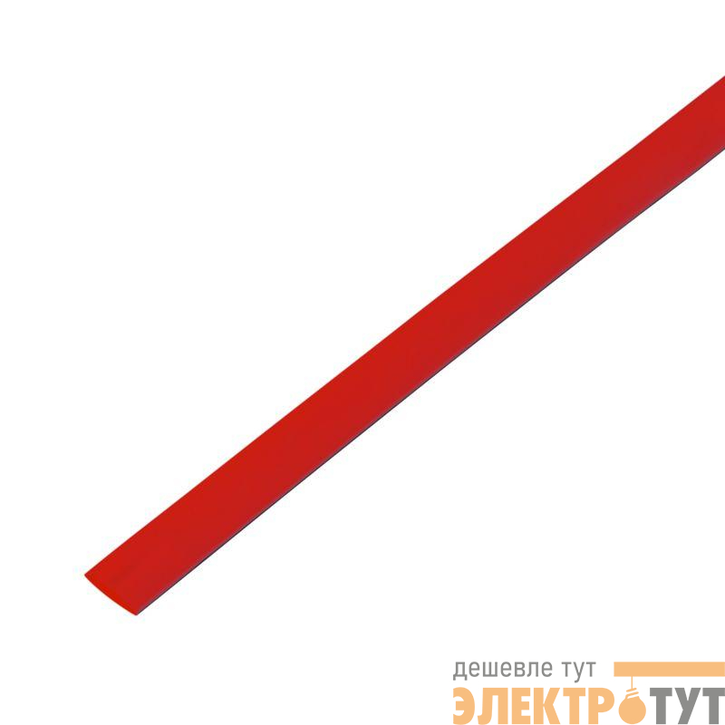 Трубка термоусадочная ТУТ нг 5.0/2.5 красн. 1м Rexant 20-5004