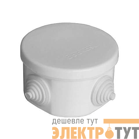 Коробка распределительная ОП 75х45мм IP54 4 выхода 4 гермоввода крышка защелкивающаяся сер. Epplast 240342