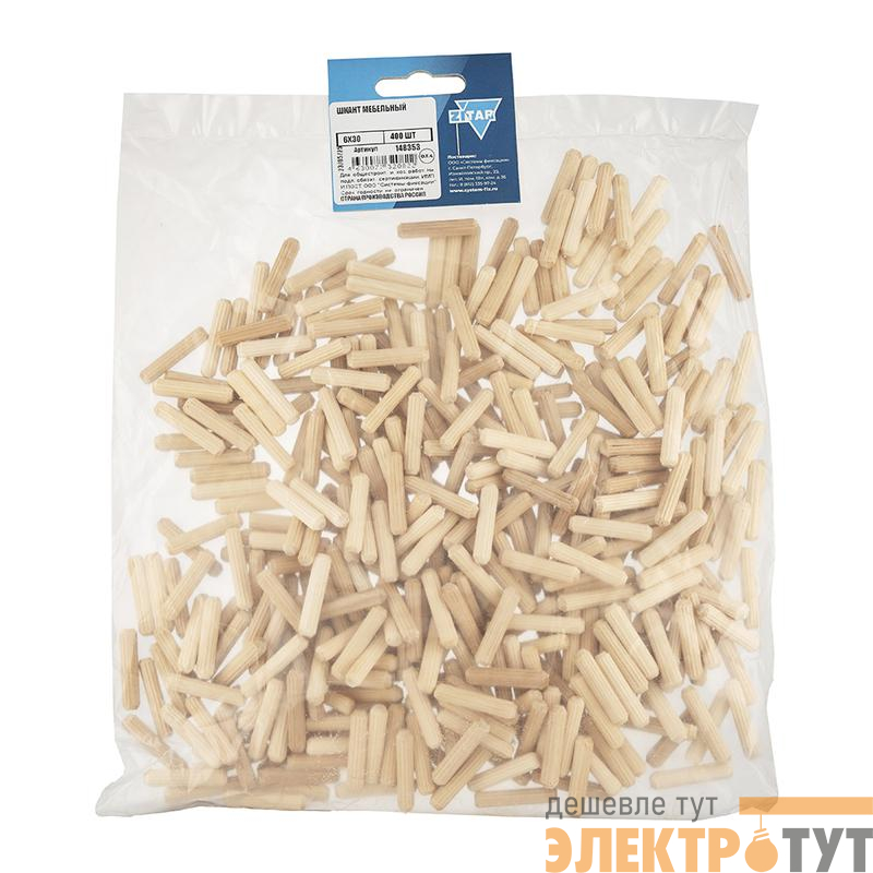 Шкант мебельный 6х30 (уп.400шт) Tech-Krep/Zitar 148353