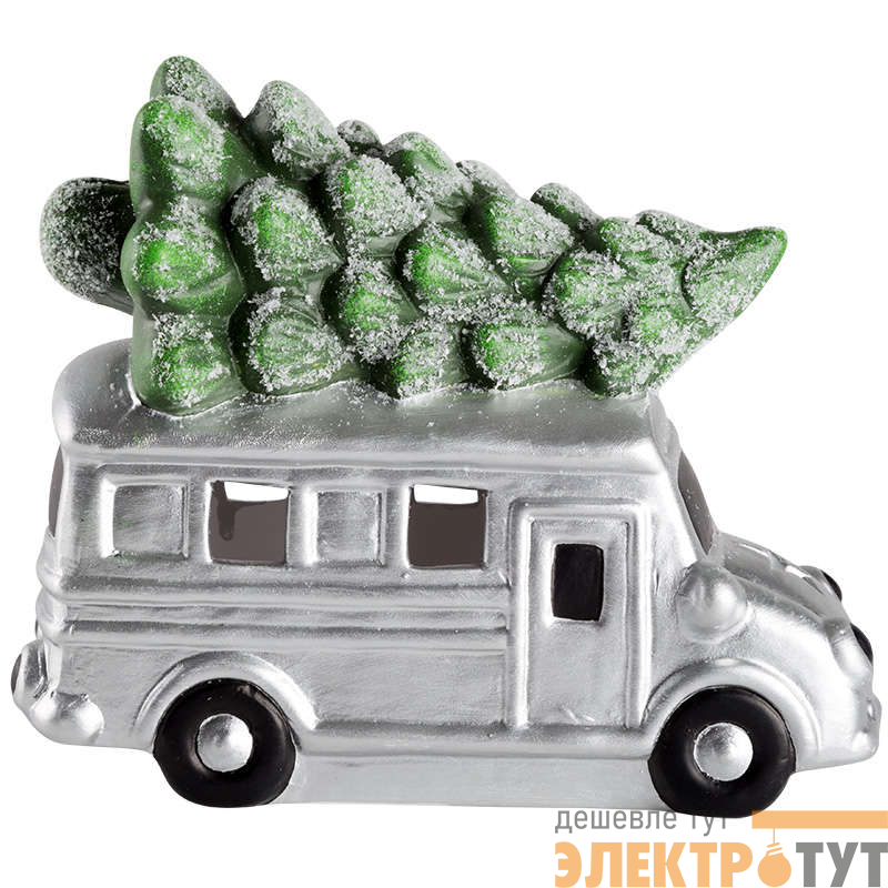 Фигура керамическая "Автобус с елкой" 19х9х16см Neon-Night 505-019