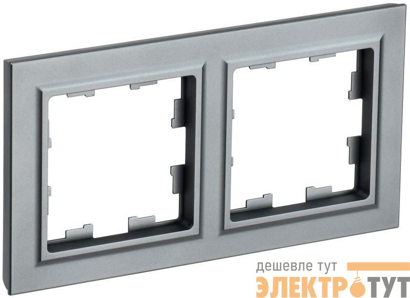 Рамка 2-м BRITE РУ-2-БрС сталь IEK BR-M22-K46
