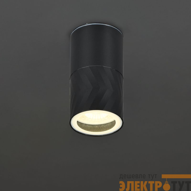 Светильник 5110 GU10 IP65 уличный потолочный черн. IEK LT-UPU0-5110-GU10-1-K02