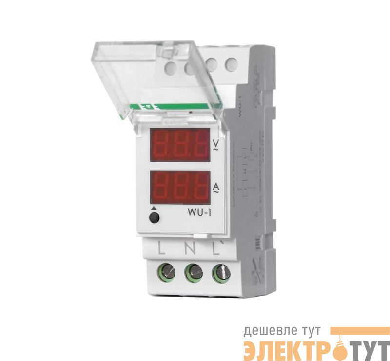 Указатель напряжения и тока WU-1 (однофазный; 0.5-63А 24-250В 40-60Гц 2 модуля; монтаж на DIN-рейке) F&F EA04.011.007