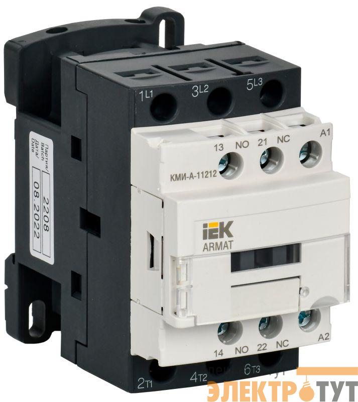 Контактор КМИ-А-11212 LC1D 12А кат. 36В AC 1НО+1НЗ AC-3 IEK AR-ACC-11-012-036-11